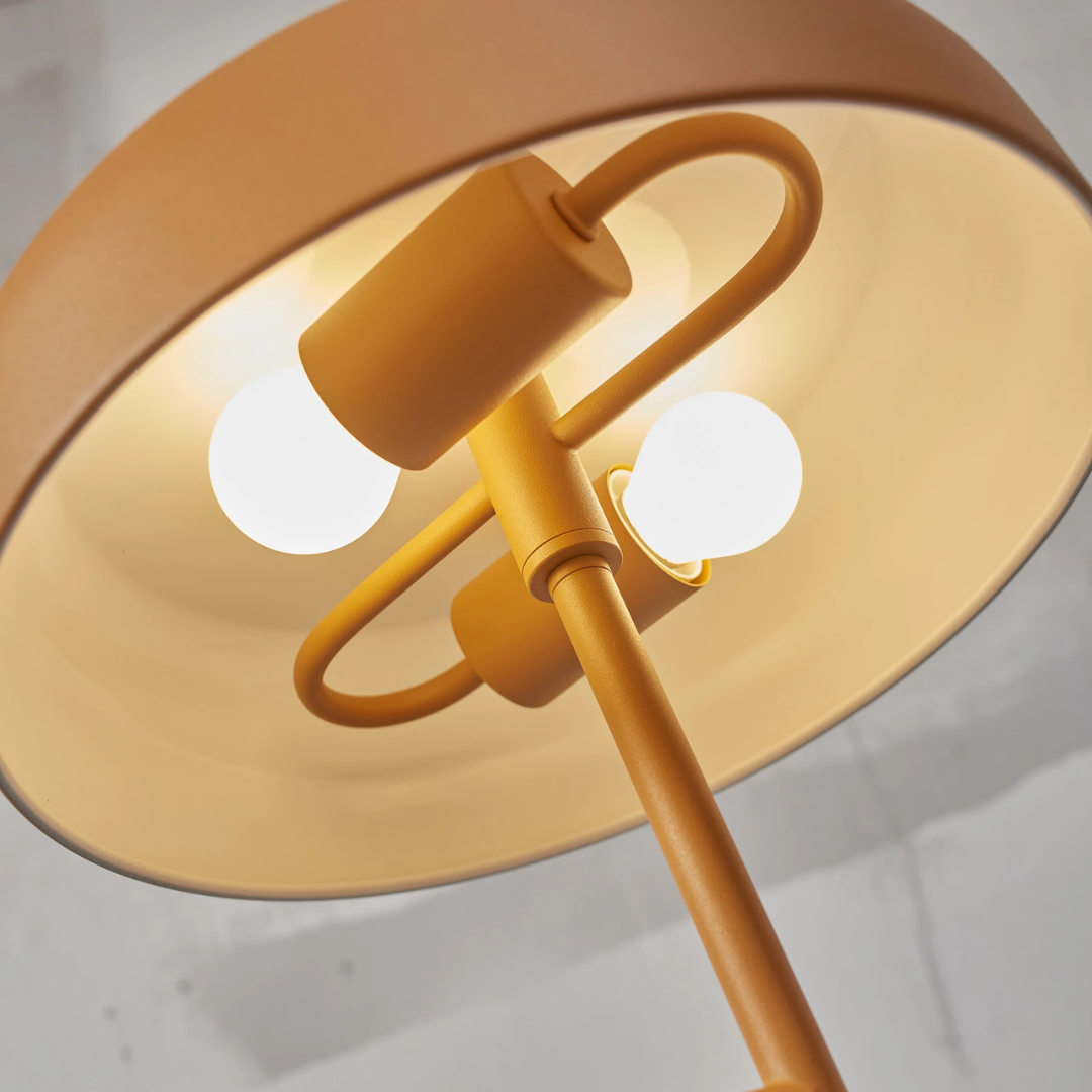 Mustard Yellow Iron Floor Lamp