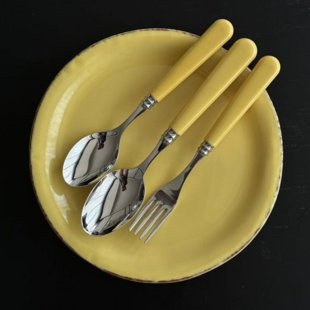 Yellow Cutlery Set