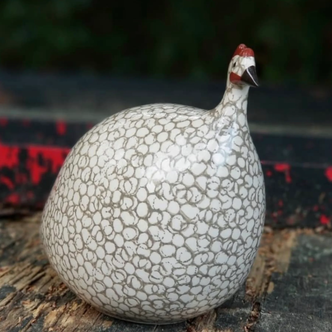 White Speckled Grey Guinea Fowl