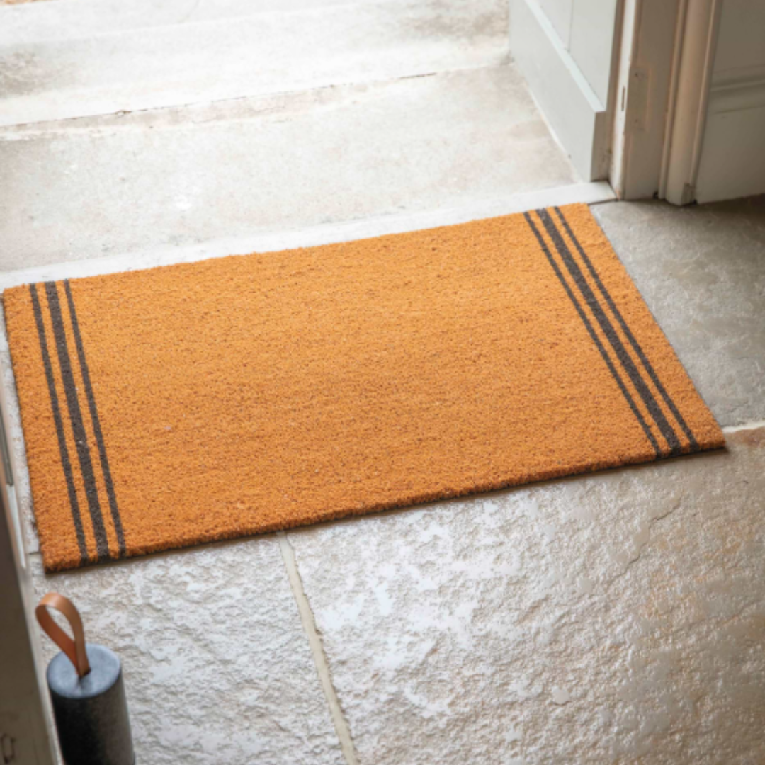 Coir Doormat with Three Stripes - 3 sizes