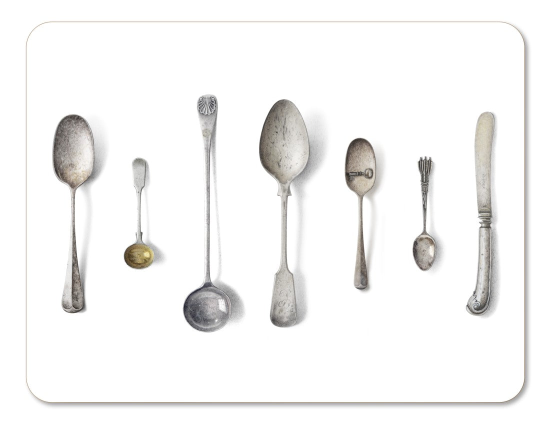 Placemat Cutlery White