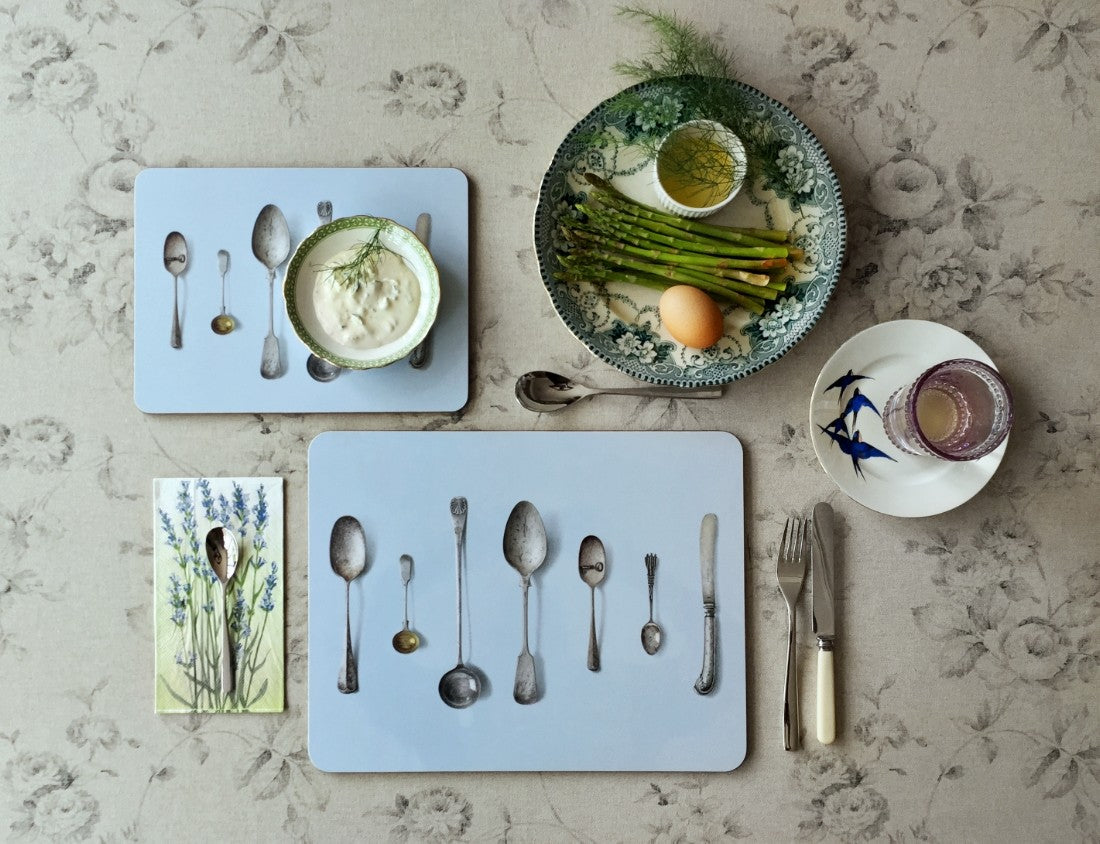 Placemat Cutlery Blue