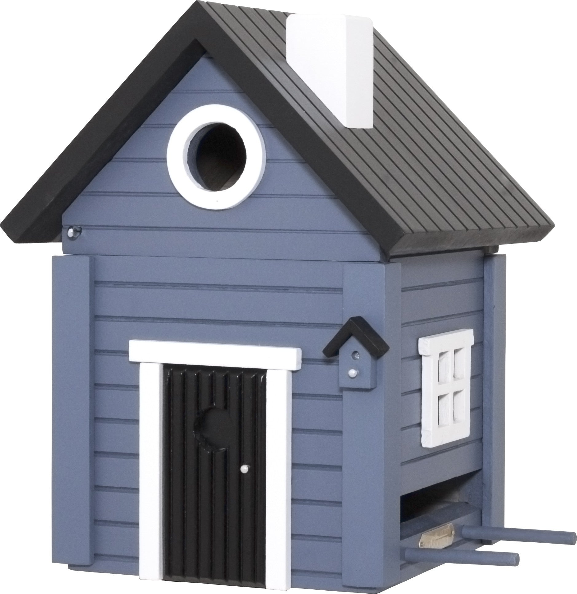 Solid Blue Bird Feeder and Nesting Box