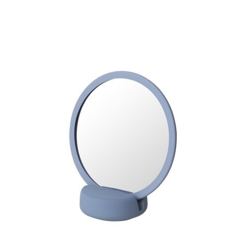 Vanity Mirror with magnification in pale blue