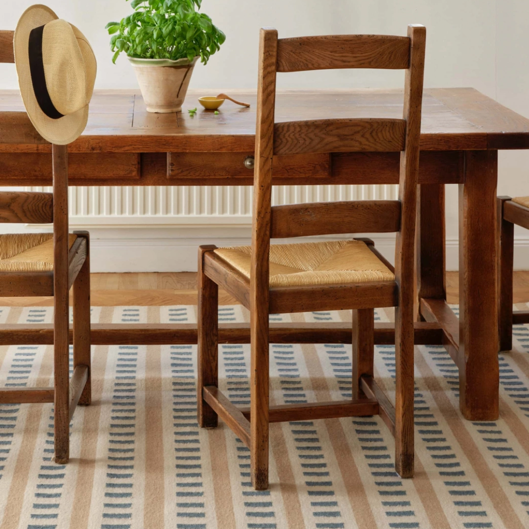 Ladakh Rug in Heaven Blue & Light Beige - 2 sizes