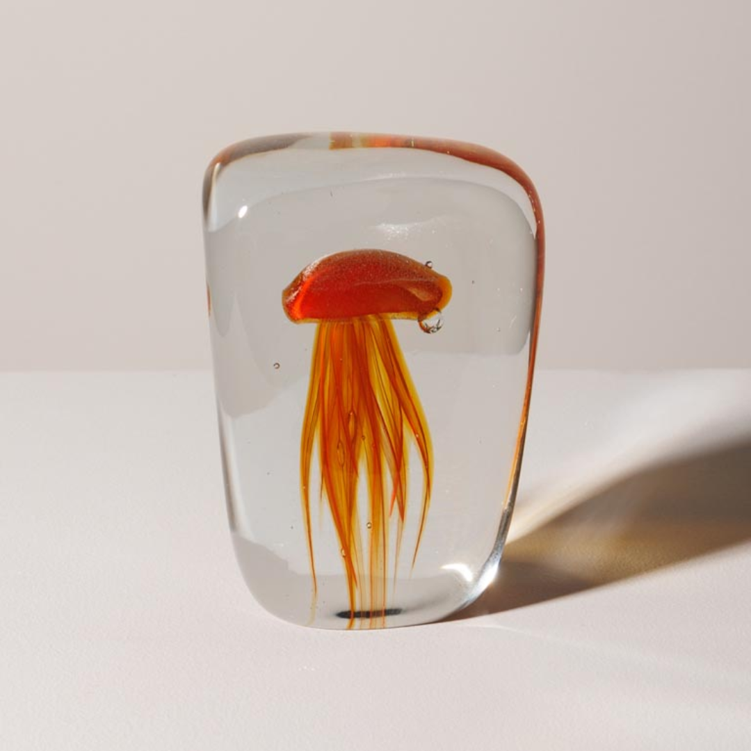 Glass Paperweight Jellyfish in 5 Colours