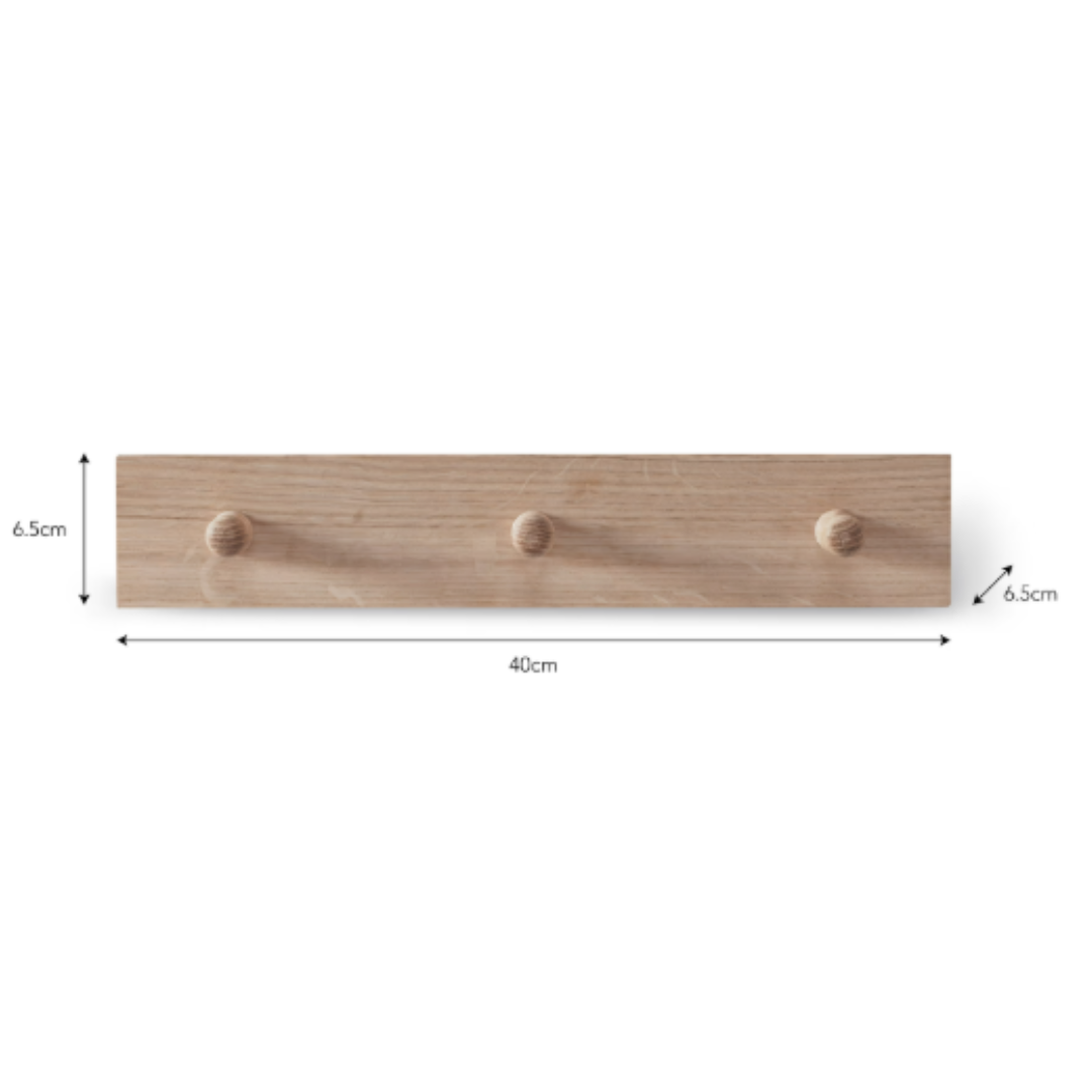 Oak Peg Rail in 3 or 6 Peg