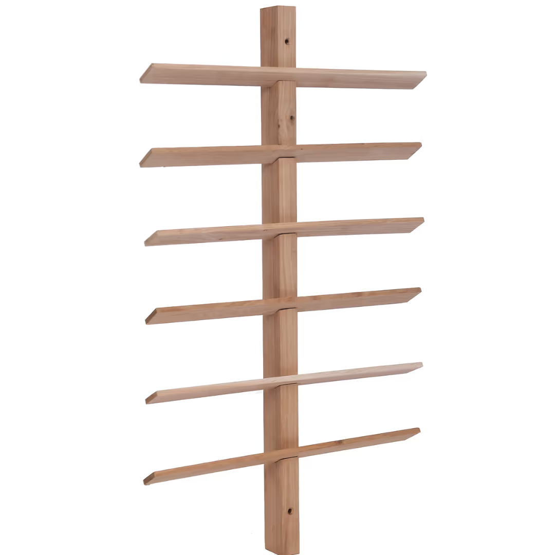 Oak Wine Rack Holds 12 Bottles