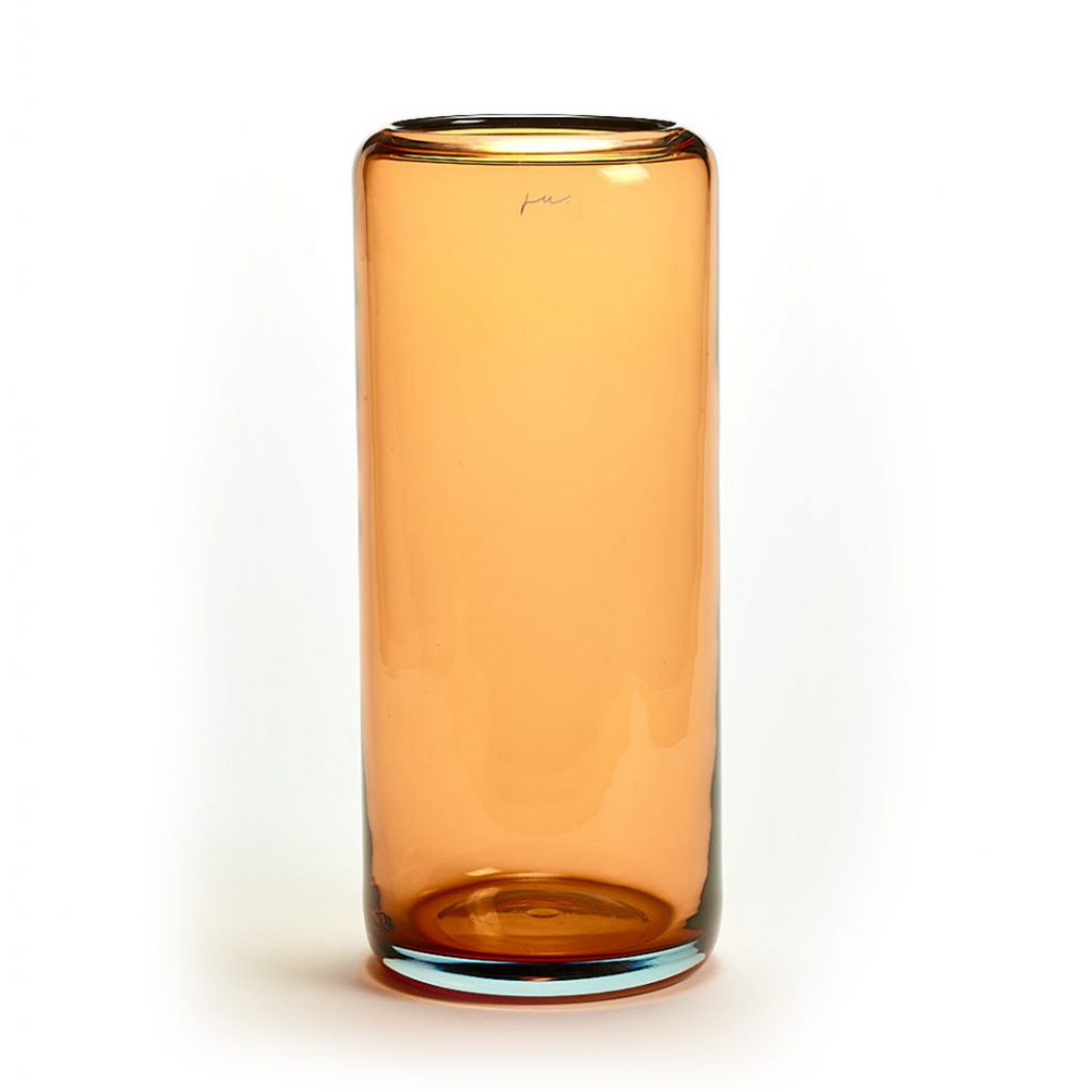Tall Glass Hurricane Vase in 7 Colours