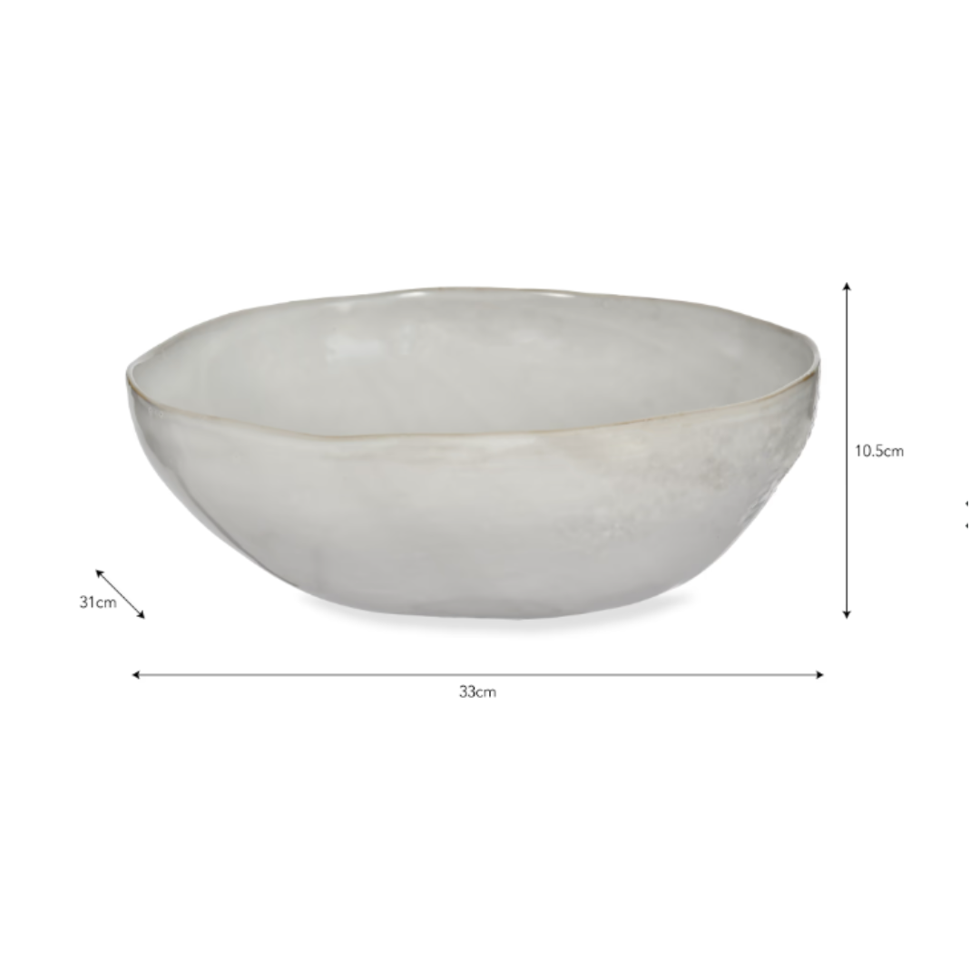 Ceramic Salad Bowl in White