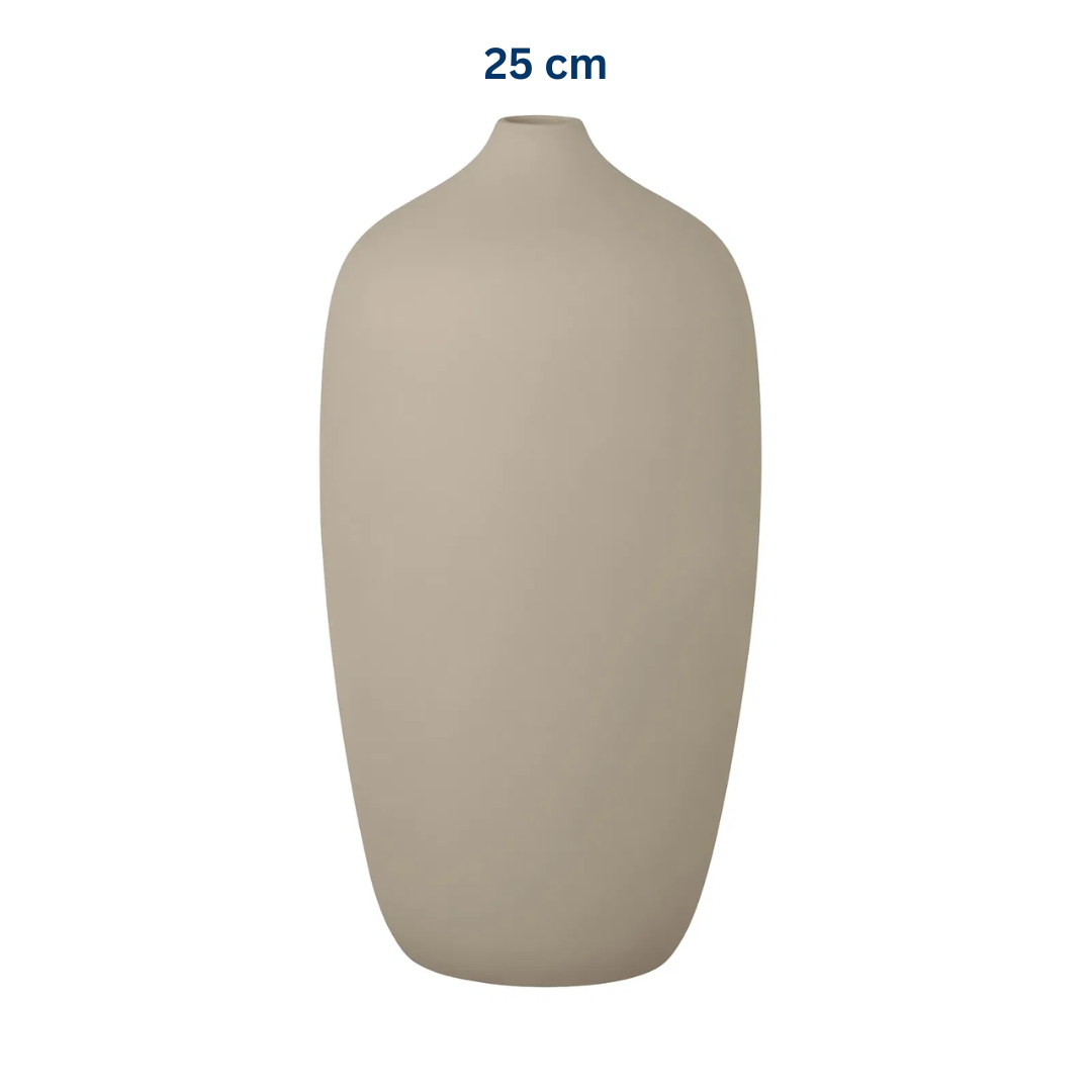 Indian Tan Ceramic Vase in 2 Sizes