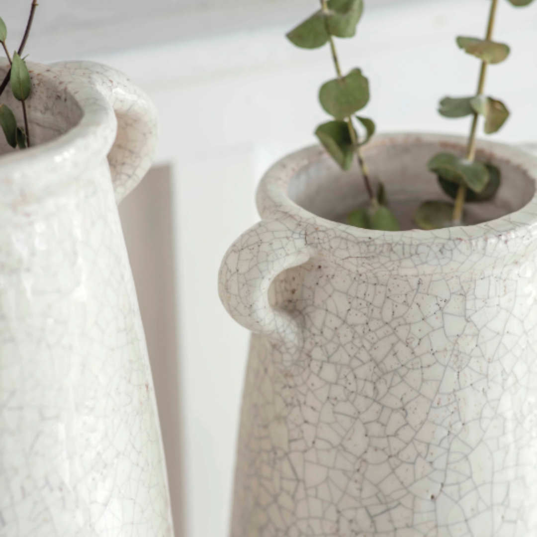 White Ceramic Vase in 2 Sizes