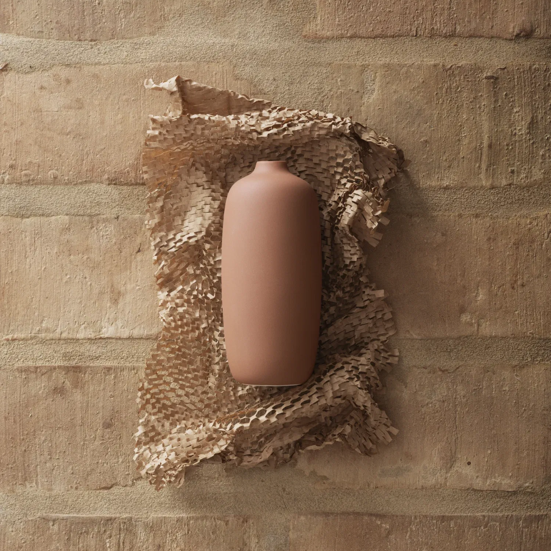 Amber Brown Ceramic Vase in 3 Sizes