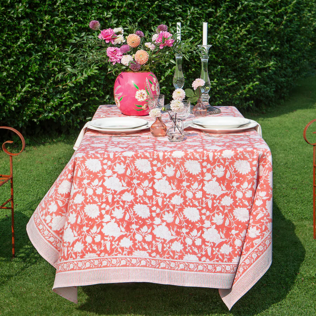 Indian Rose Tablecloth 170 x 270cm in 3 colours
