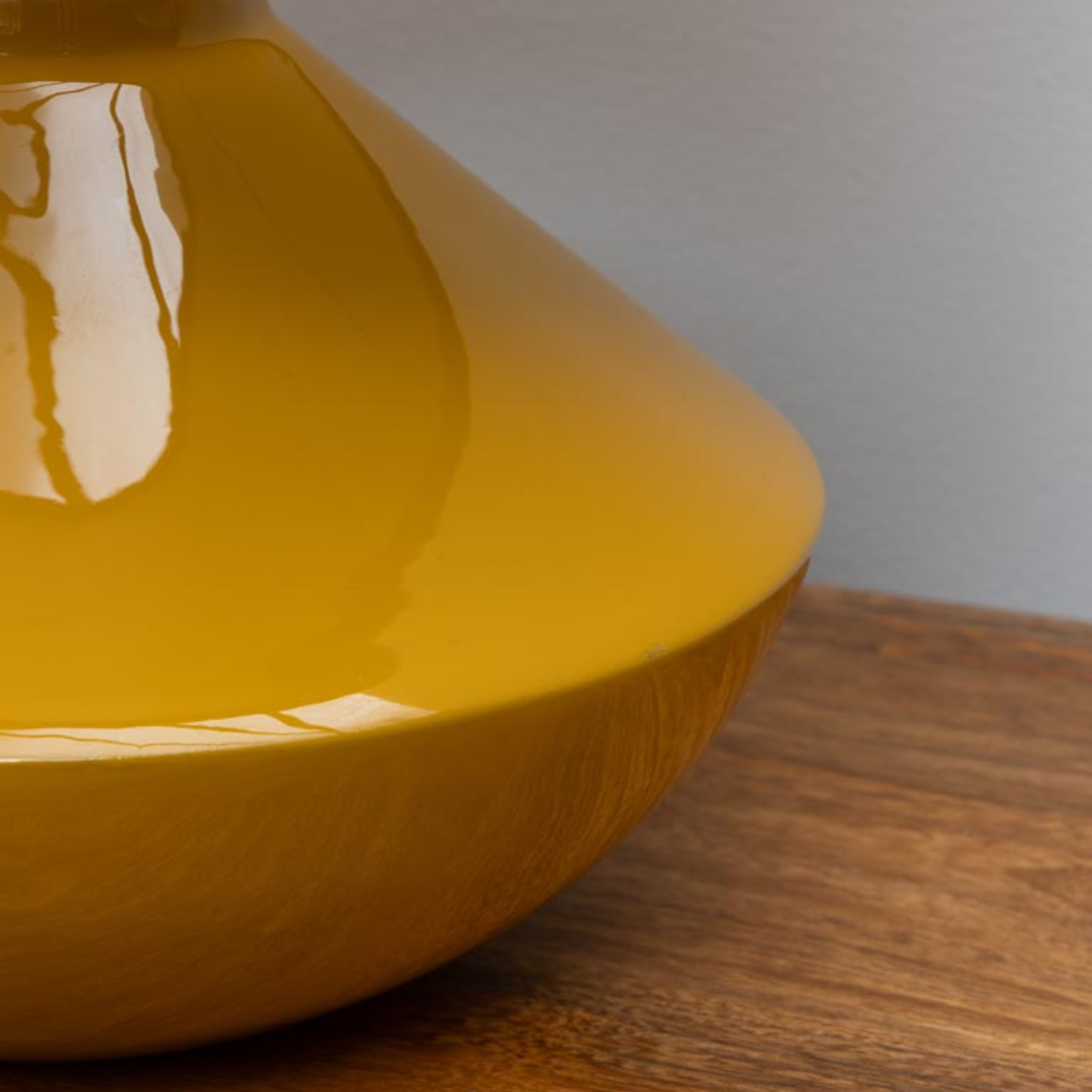 Yellow Flared Table Lamp