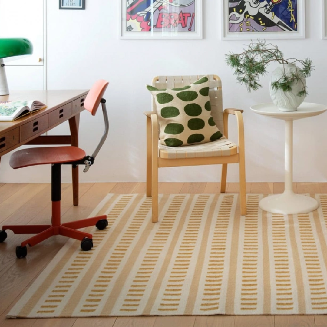 Ladakh Rug in Masala Yellow & Beige - 2 sizes