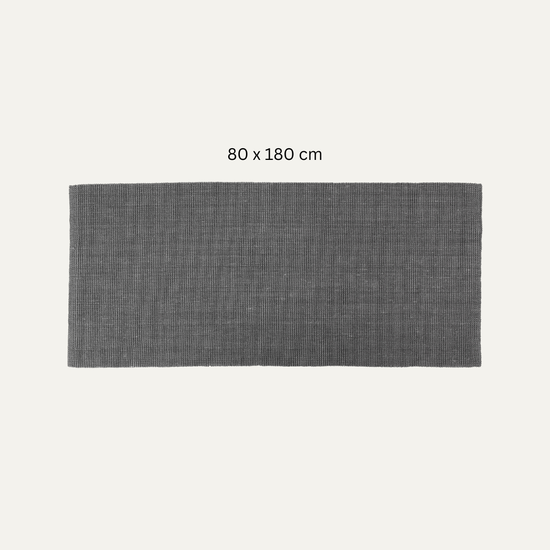 Dark Grey Jute Rug - 3 sizes