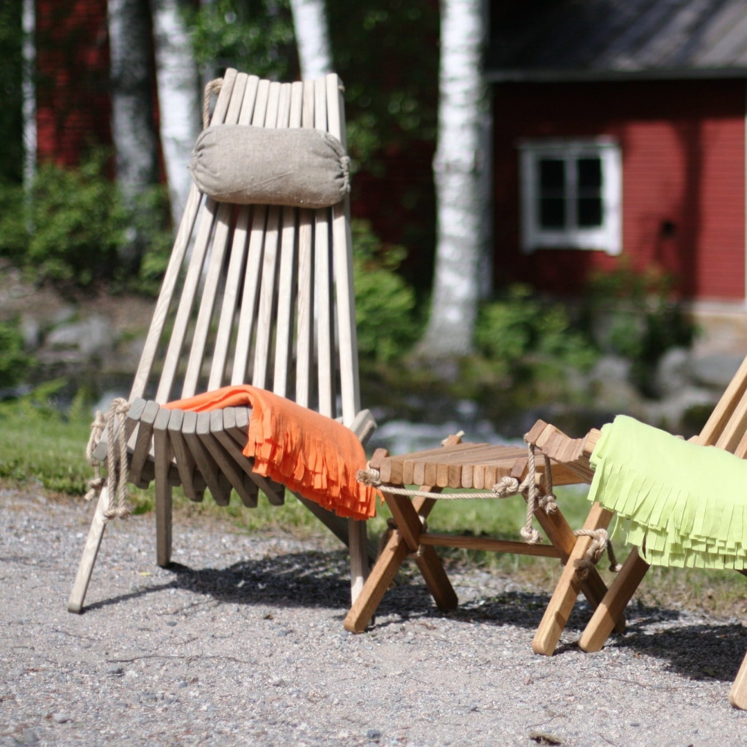 Pine Eco Chair and Matching Footstool