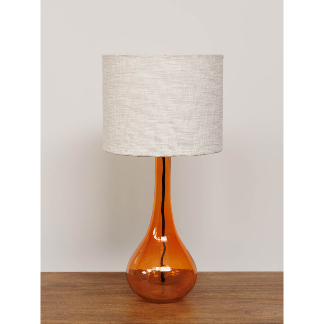 Burnt Orange Glass Table Lamp