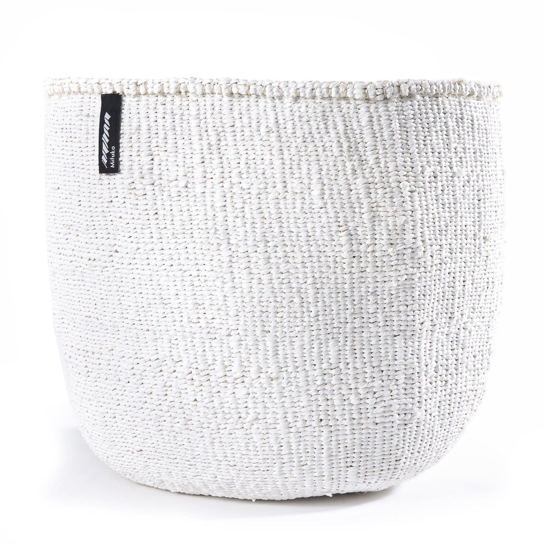 White Storage Basket made from recycled materials