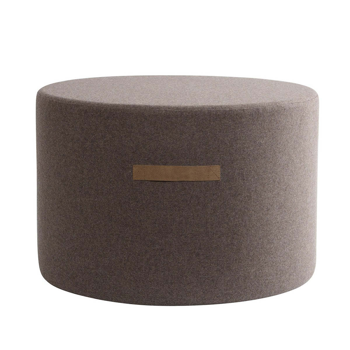 Large Brown Wool Pouffe
