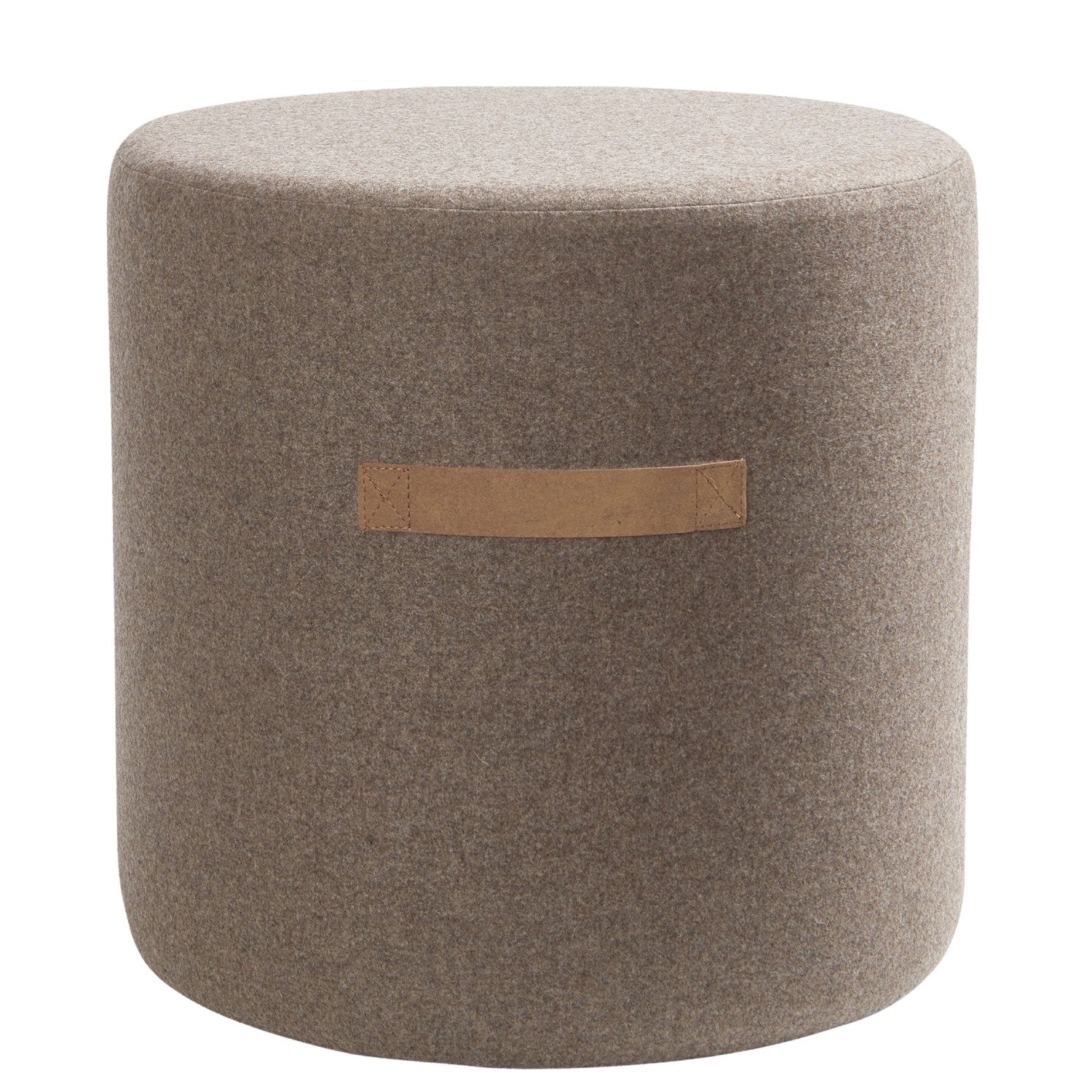 Brown Wool Pouffe - Small