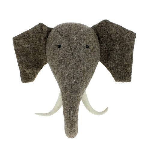 Large Felt Elephant Head