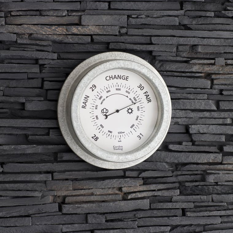 Outdoor Garden Barometer - Galvanised Steel