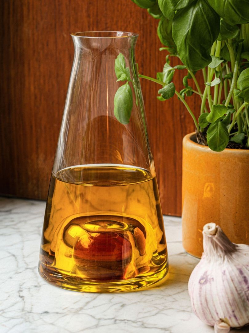 Small Glass Carafe 35cl - amber stopper