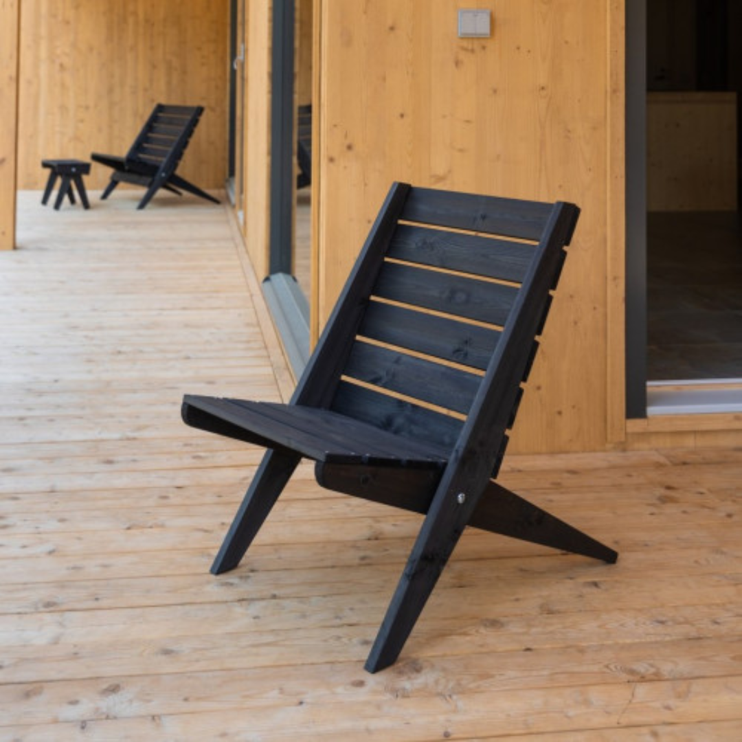 Folding Chair Dark Wood - 2 sizes