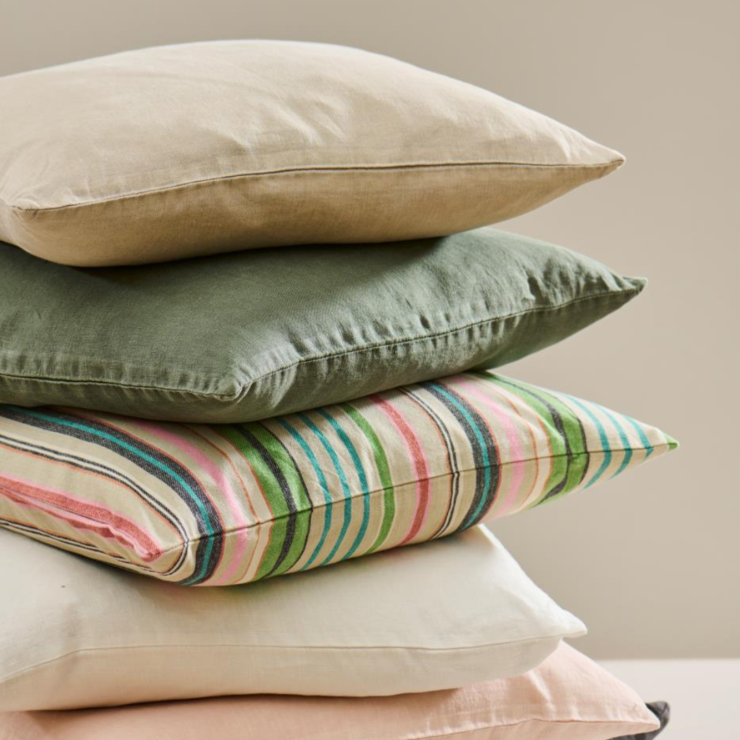 Stone Washed Linen Cushion 50 x 50cm in 10 colours