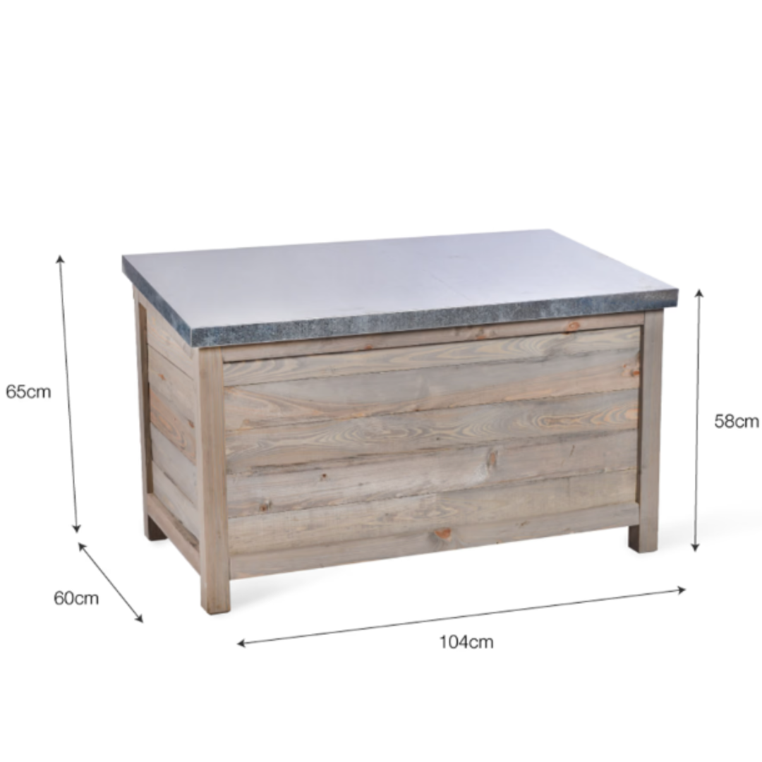 Outdoor Zinc Storage Box - 2 sizes