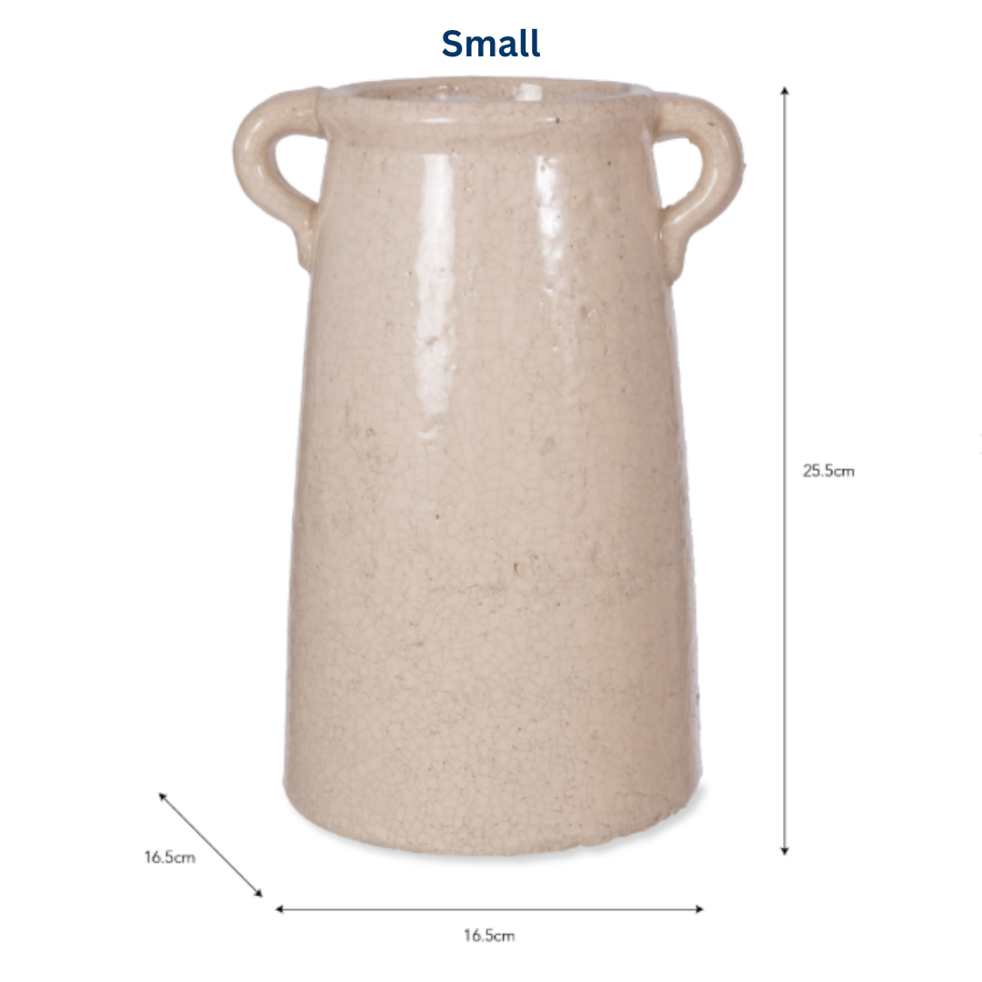 White Ceramic Vase in 2 Sizes