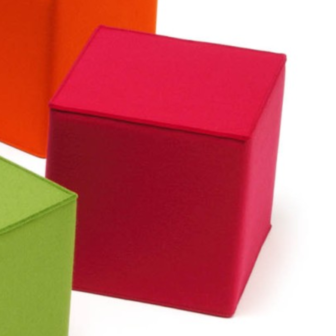 Felt Cube Pouffe in 4 Colours
