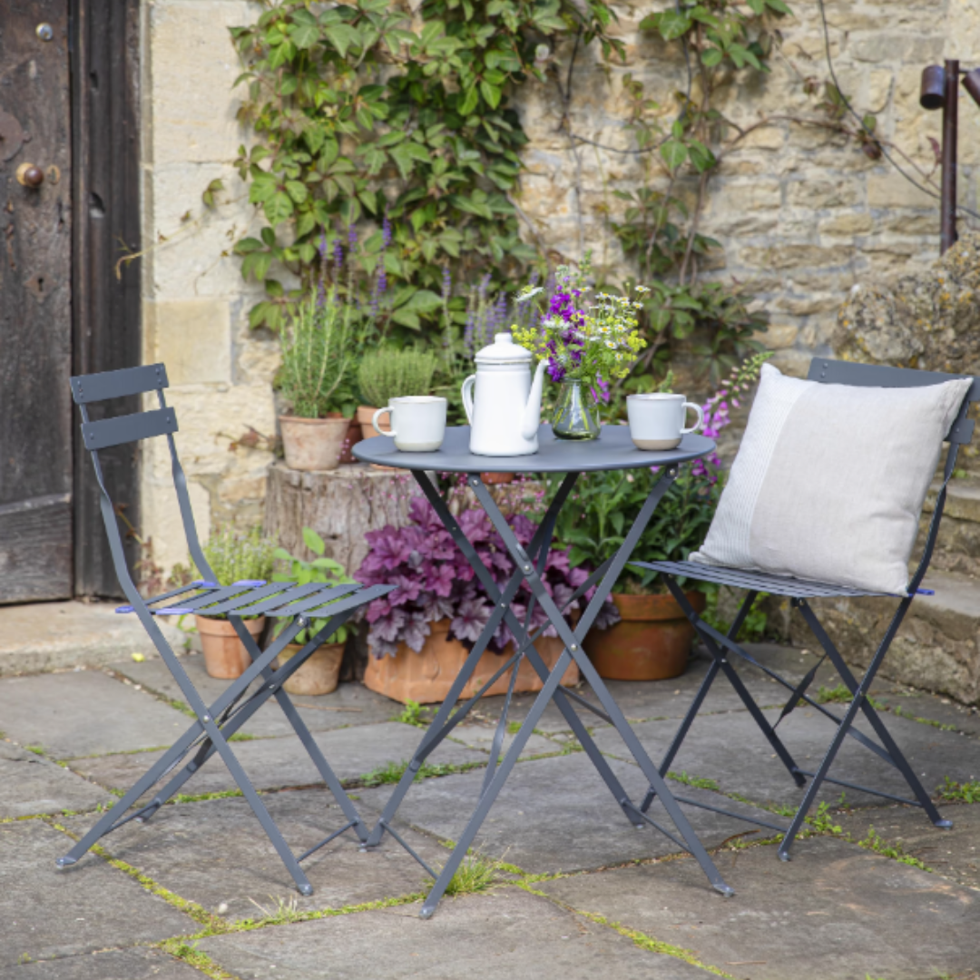 Small Bistro Set in 3 Colours (Table + 2 Chairs)