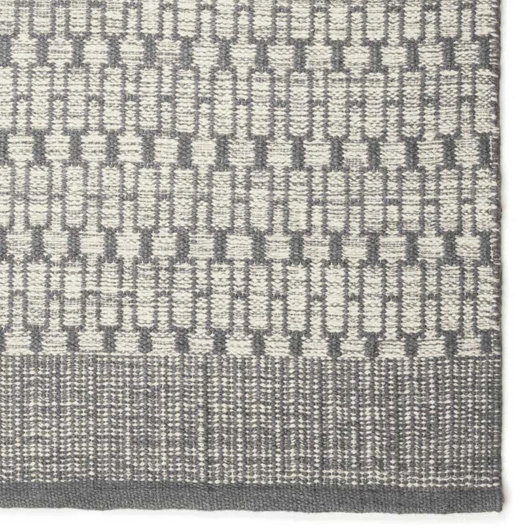 Nordic Geometric Rug in Grey & Off White - 3 sizes