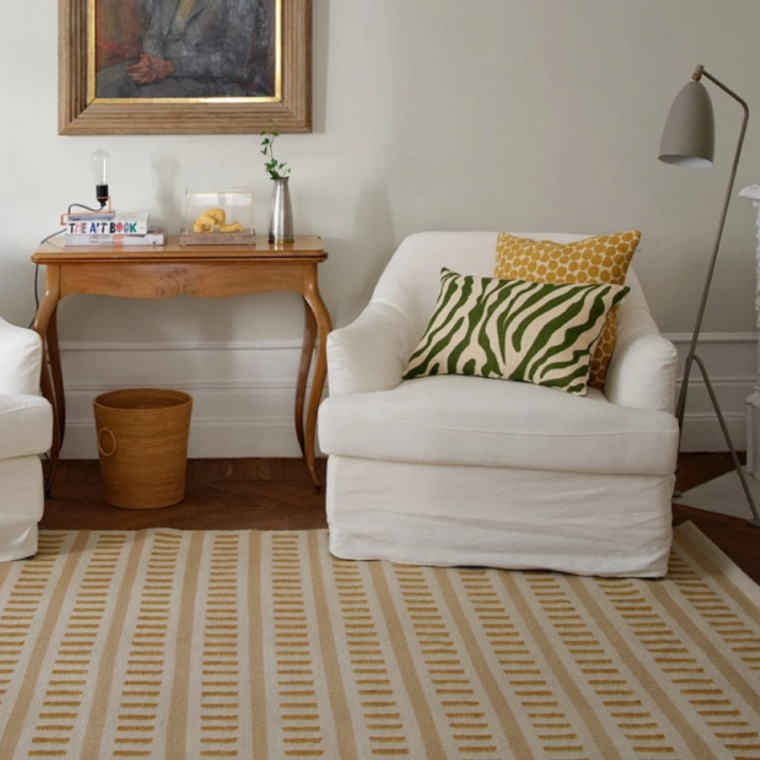 Ladakh Rug in Masala Yellow & Beige - 2 sizes