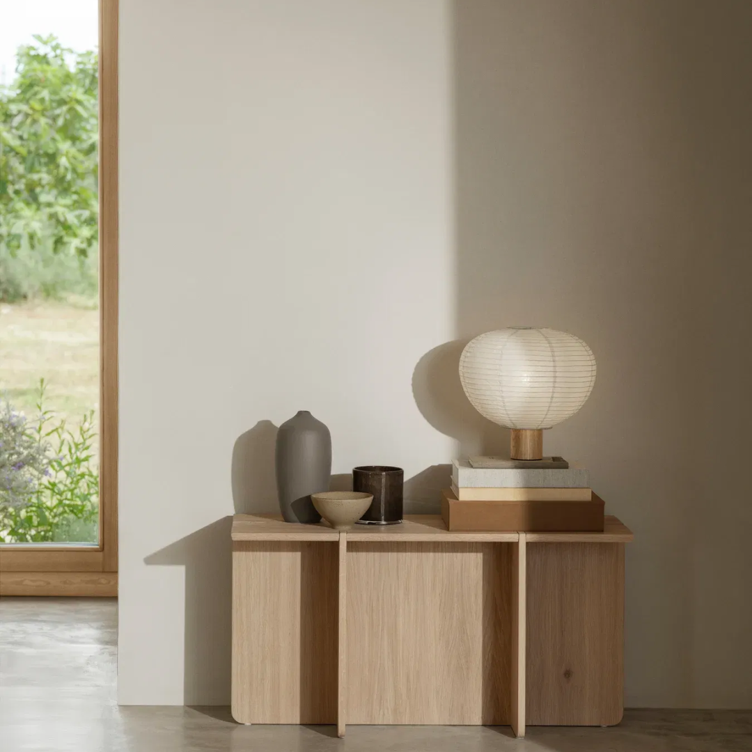 Oak & Ricepaper Lamp in 2 Sizes
