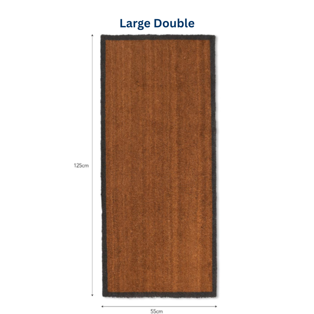 Coir Doormat with Charcoal Boarder in 2 Sizes