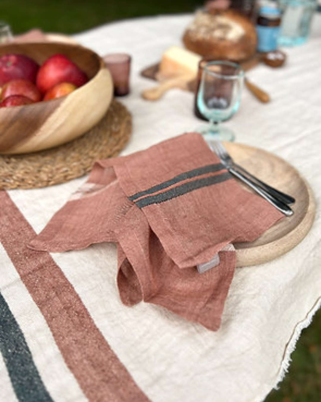 Mojave Stripe Linen Napkin 42 x 42cm