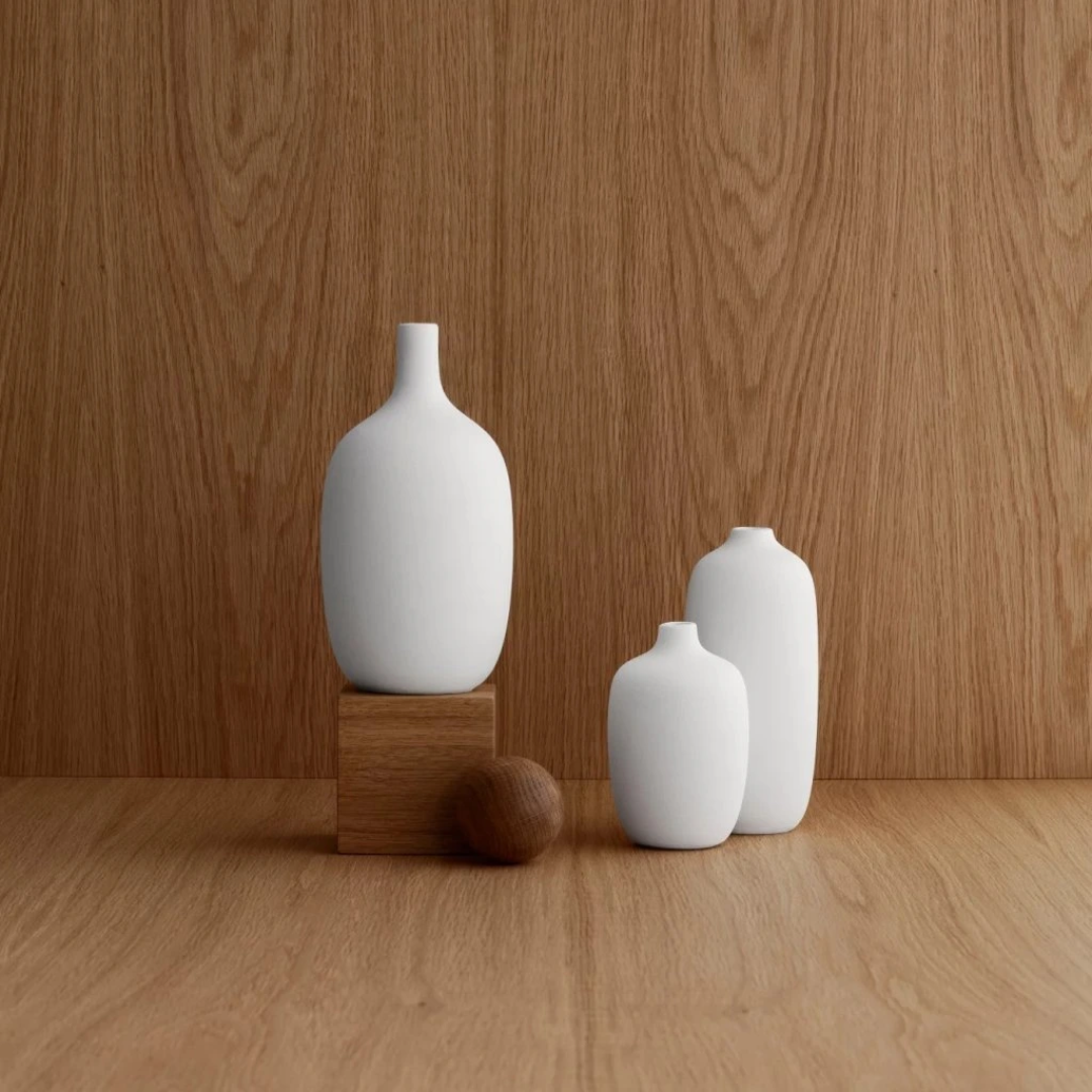White Ceramic Vase in 3 Sizes