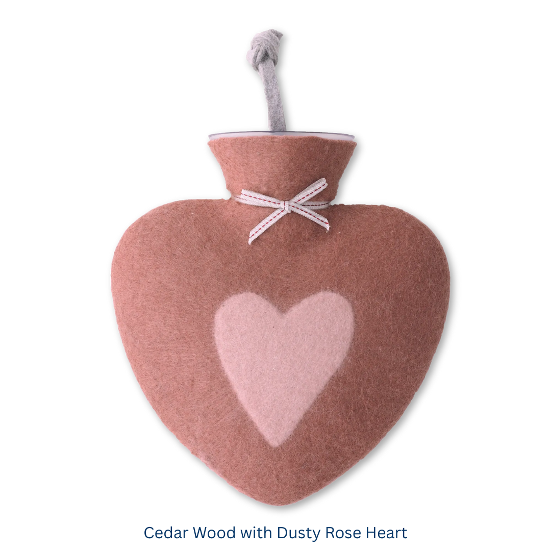 Soft Bright Heart Hot water Bottle in 4 Colours