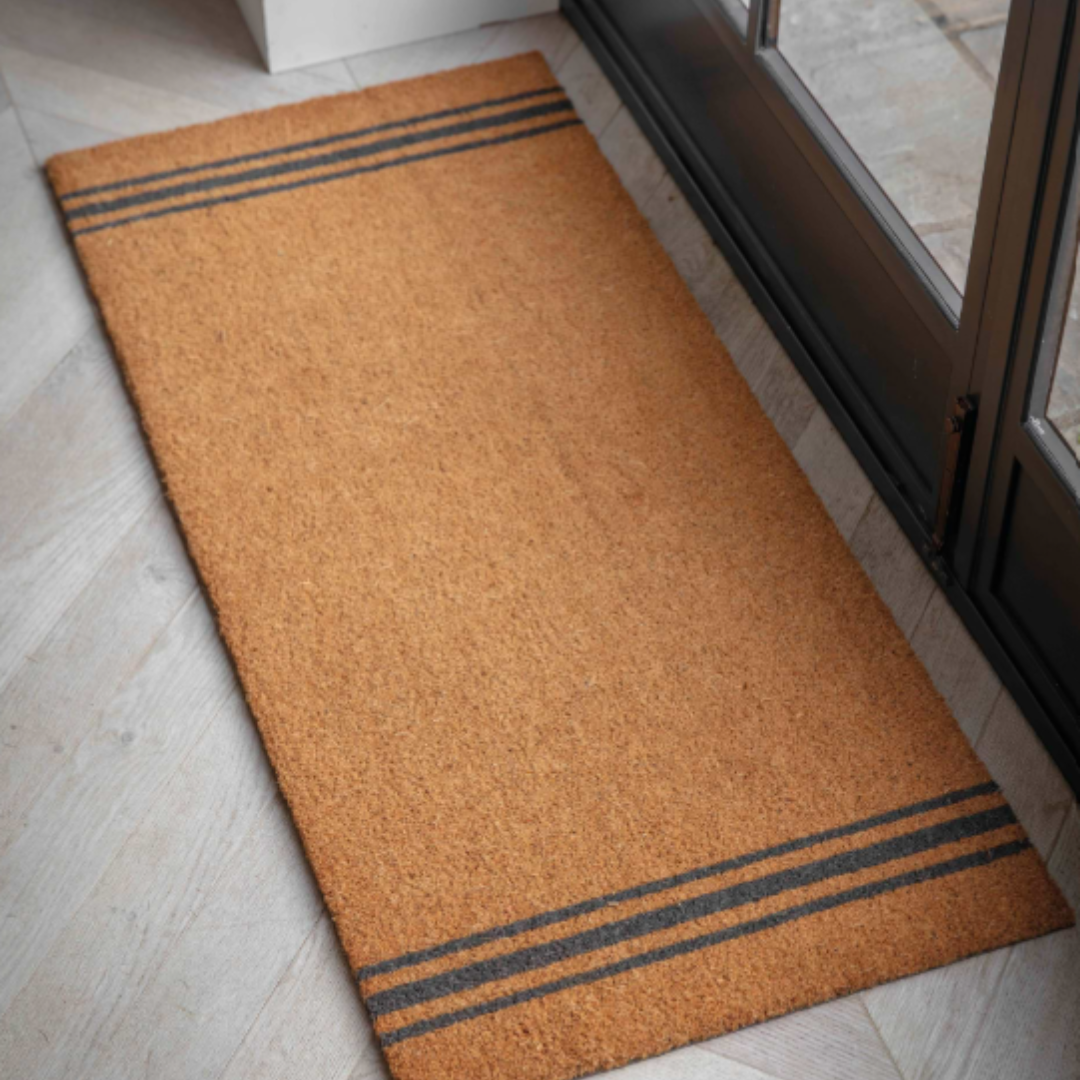 Coir Doormat with Three Stripes - 3 sizes