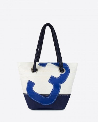 Recycled Sails Hand Bag in Navy Blue/Orange