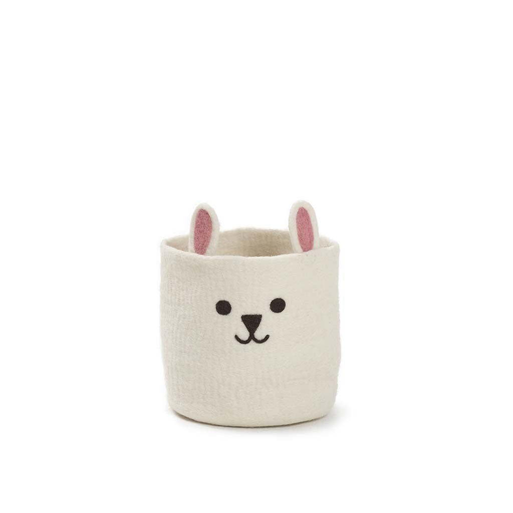 Felted Rabbit Wool Basket