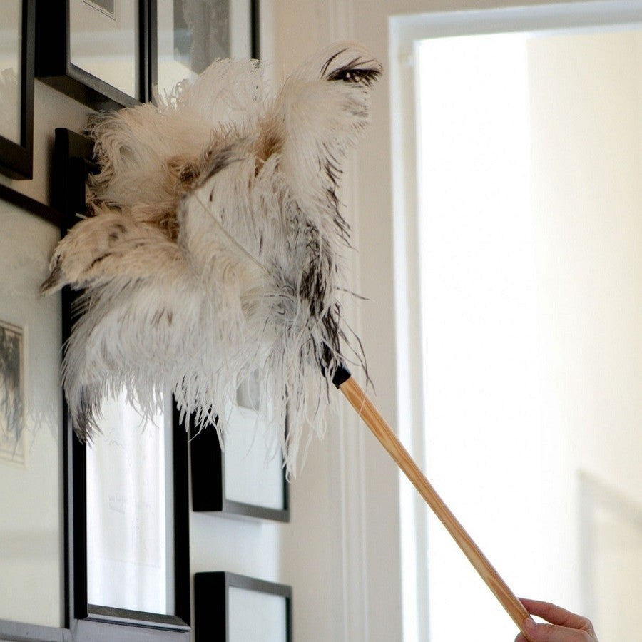 White Ostrich Feather Duster