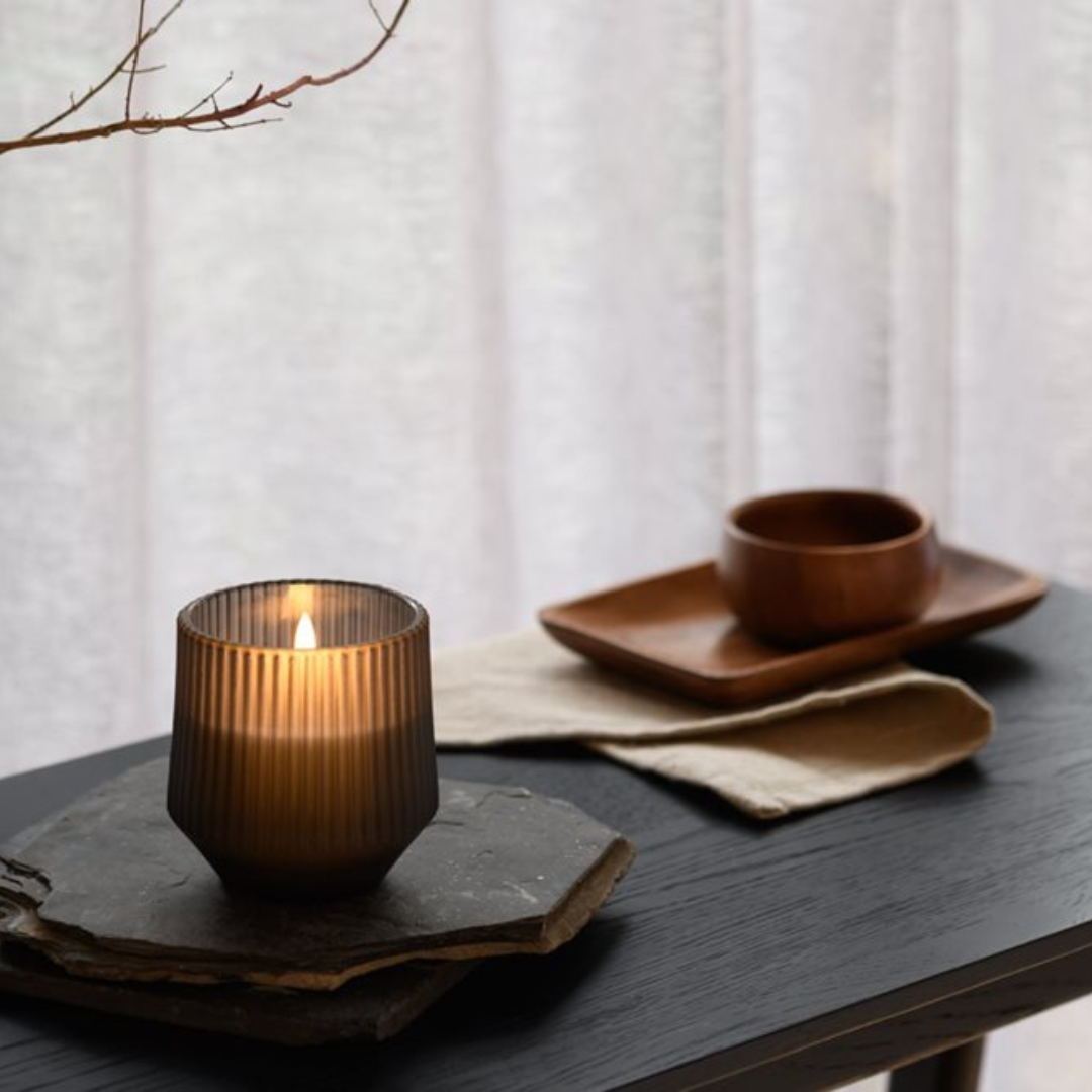 LED Scented Glass Candle in 4 Scents