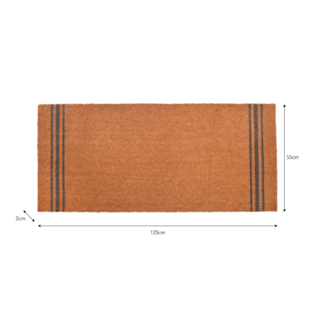 Coir Doormat with Three Stripes - 3 sizes