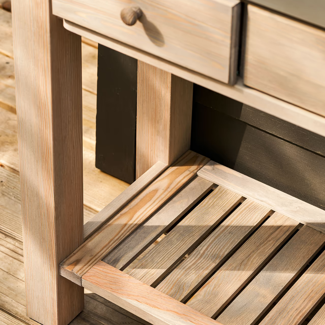 Potting Table with Zinc Top