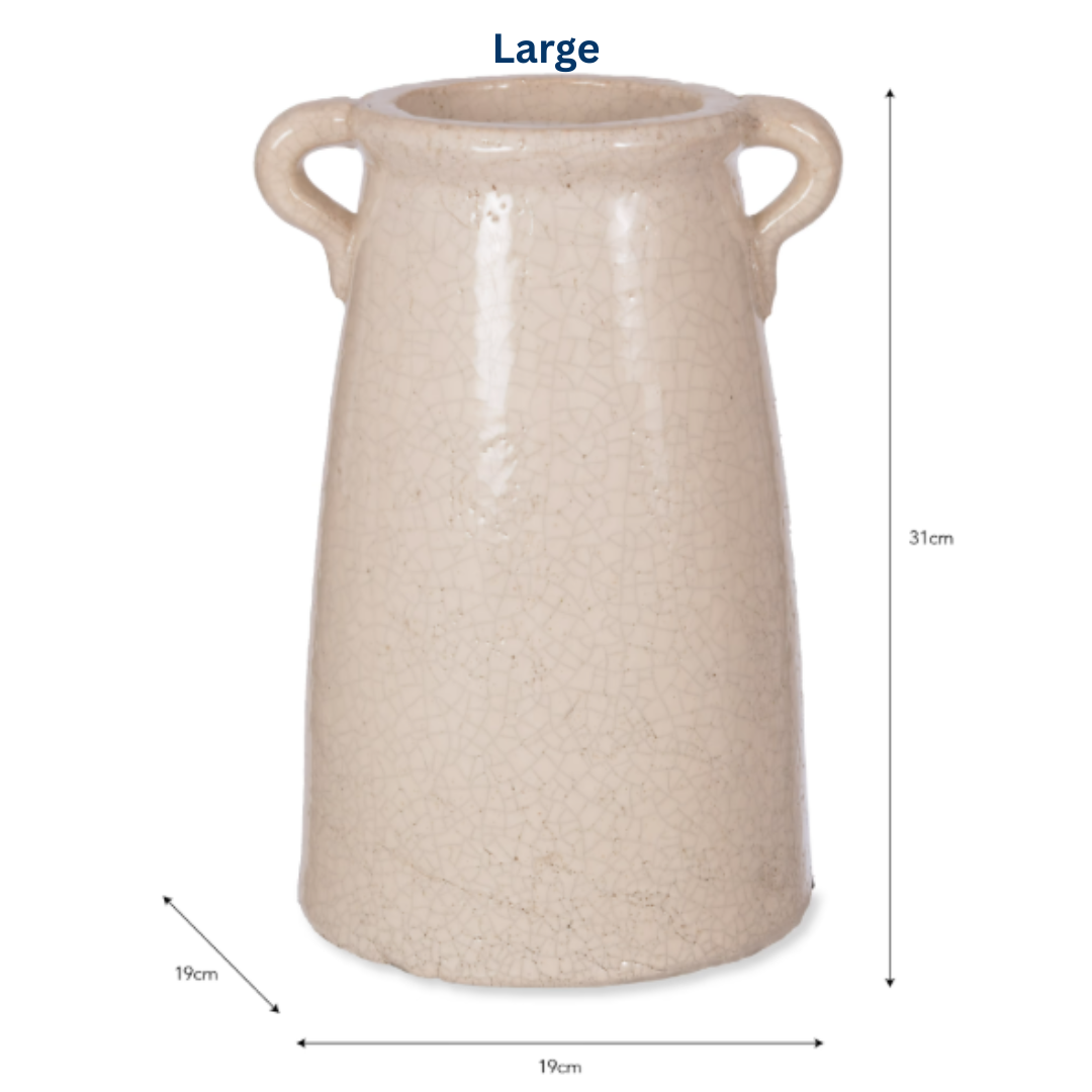 White Ceramic Vase in 2 Sizes